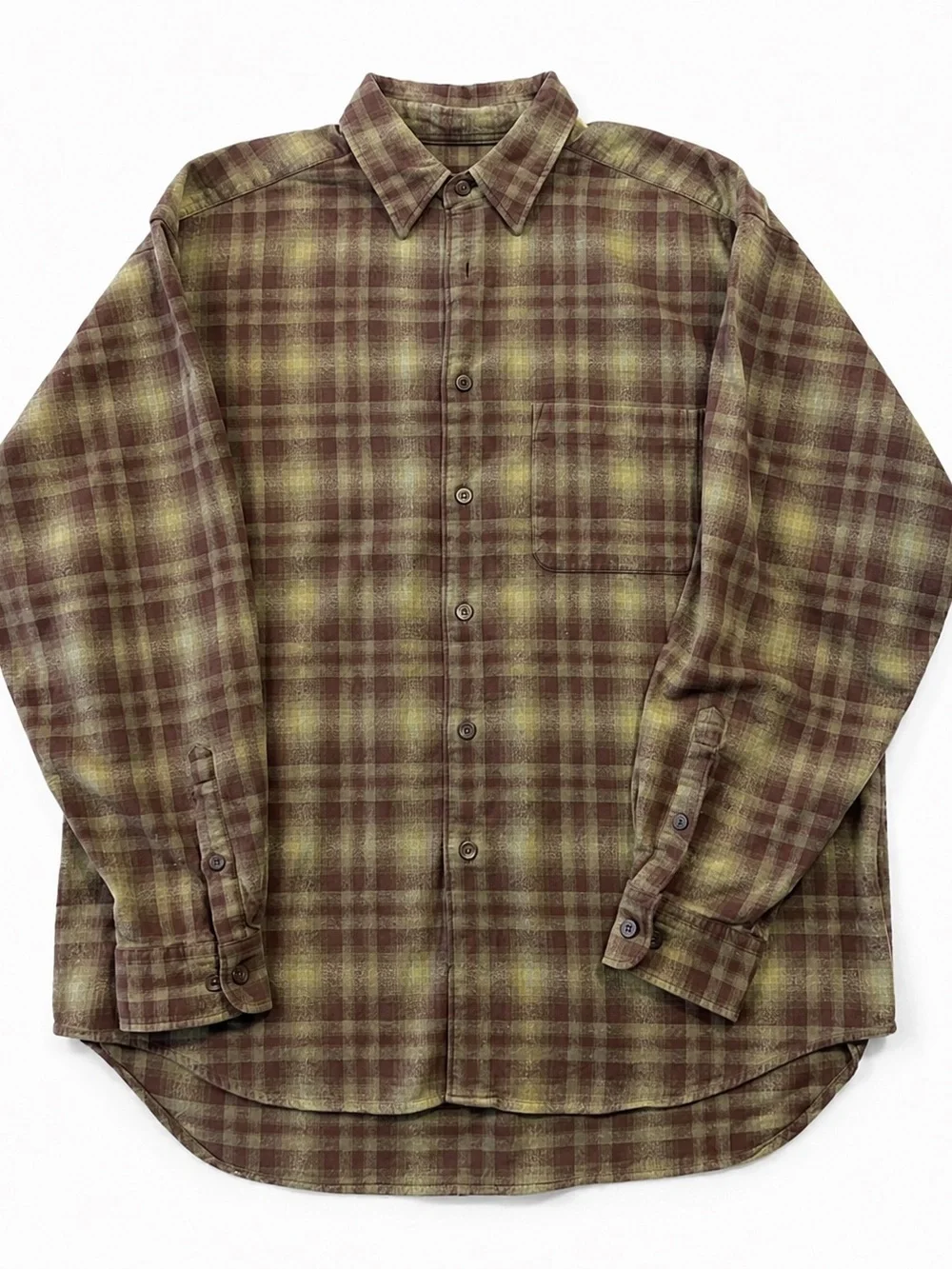Banana Republic Men’s Large Plaid Button Front Shirt